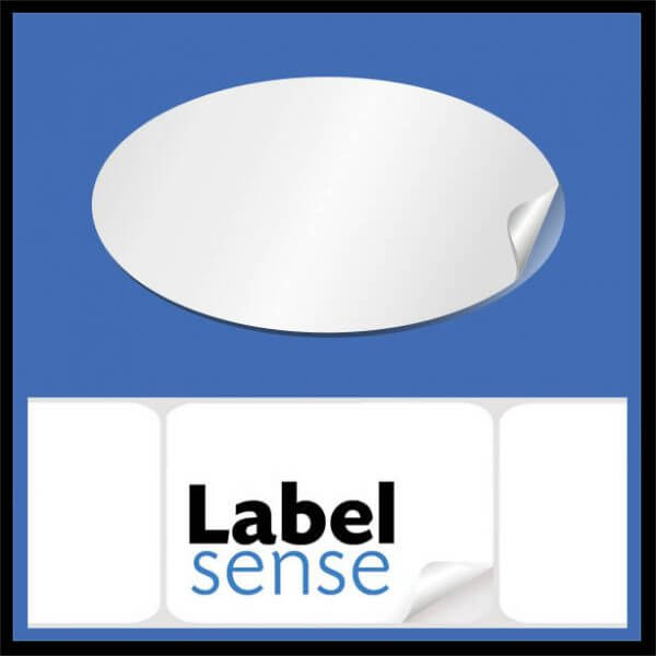 Oval Labels - White Permanent